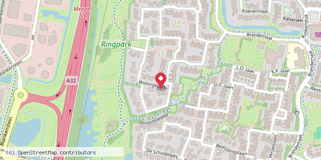 Een kaart met de locatie van Roel Palthe