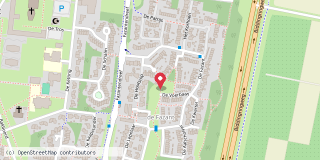 Een kaart met de locatie van Minibieb nr. 5