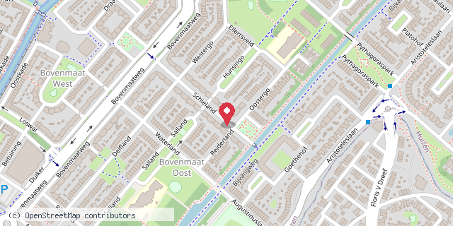 Een kaart met de locatie van Helens minibieb/kinderzwerfboeken