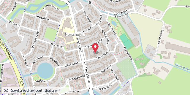 Een kaart met de locatie van Minibieb De Leeskip