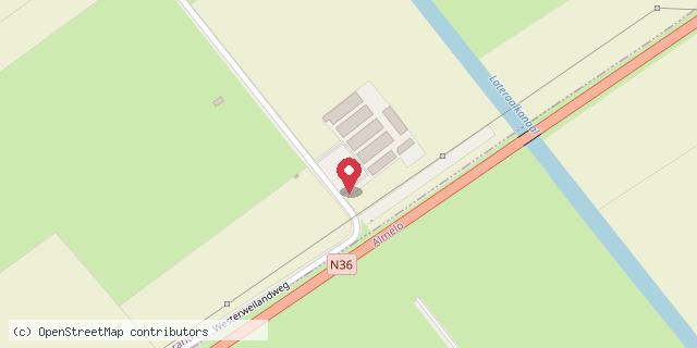 Een kaart met de locatie van De Boer'nbieb