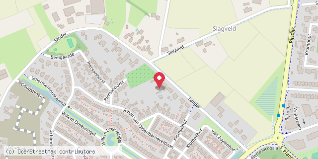 Een kaart met de locatie van Tonny van Eekelen