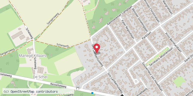 Een kaart met de locatie van Oma's minibieb