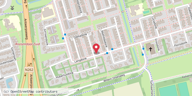 Een kaart met de locatie van Minibieb Het boekenkastje