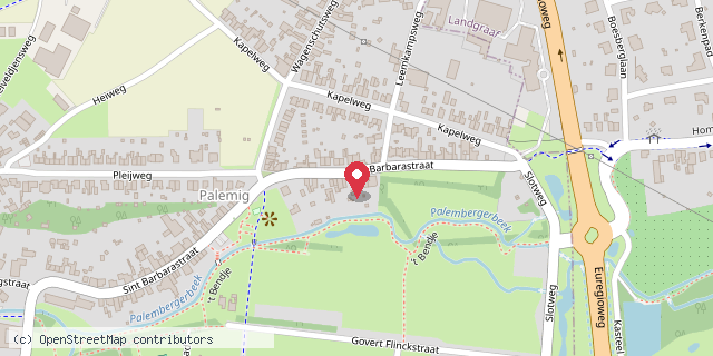 Een kaart met de locatie van Minibieb Palemig