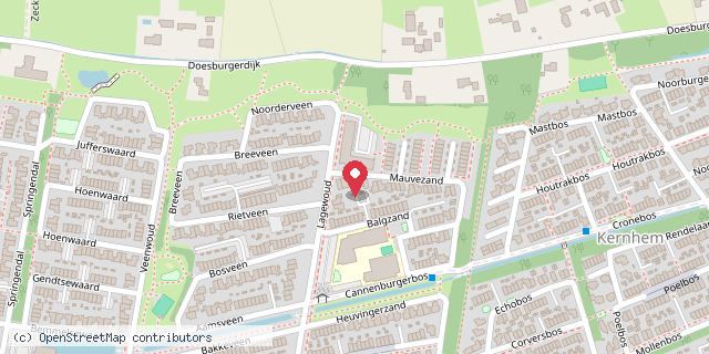 Een kaart met de locatie van Rachel Bouman