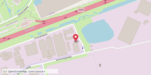 Een kaart met de locatie van Minibieb het puzzelstukje