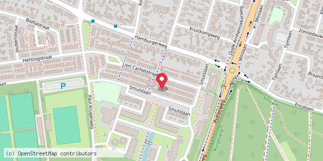 Een kaart met de locatie van Lions buurt bieb