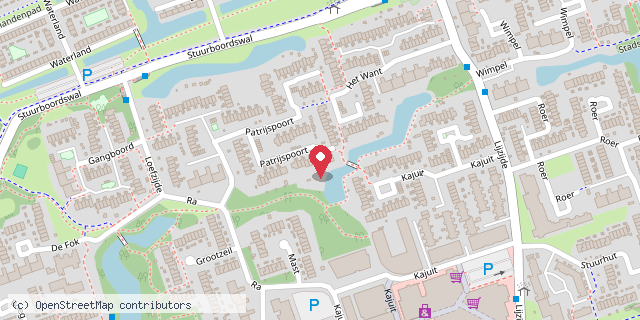 Een kaart met de locatie van juul baller