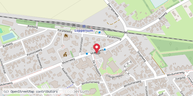 Een kaart met de locatie van Marijke Vogel