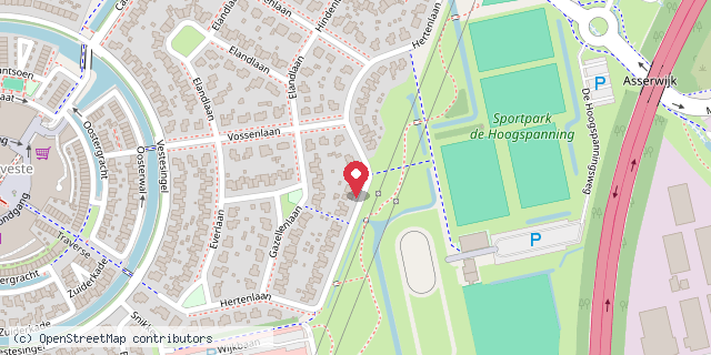 Een kaart met de locatie van Minibieb Kloosterveen
