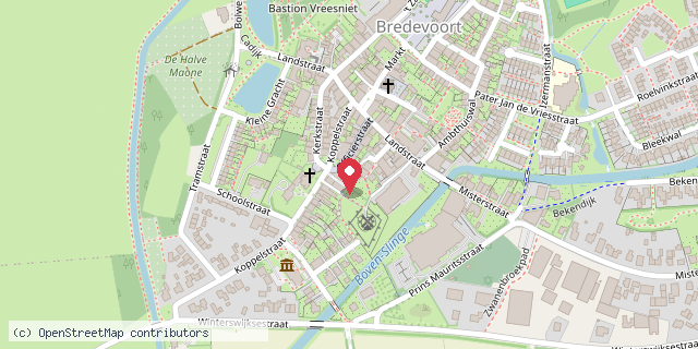 Een kaart met de locatie van Mini-bieb Ryan