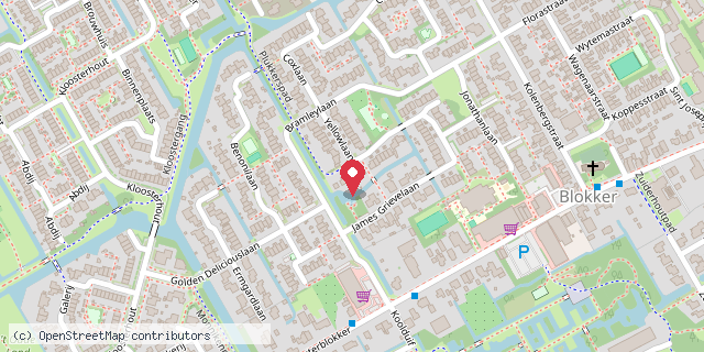 Een kaart met de locatie van Minibieb Yellowlaan