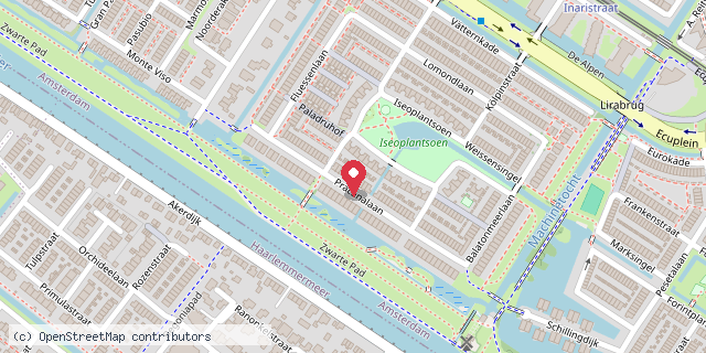 Een kaart met de locatie van Jacqueline Gerritsma