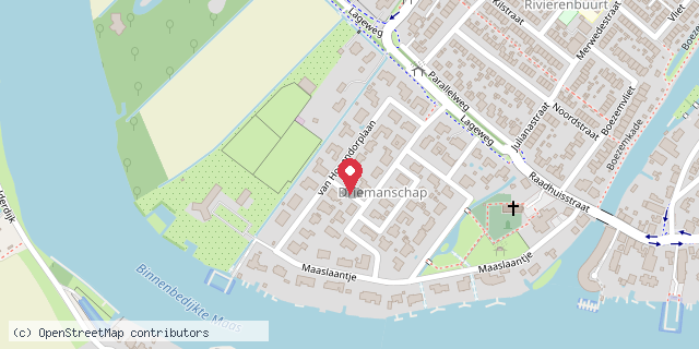 Een kaart met de locatie van Bertine's minibieb
