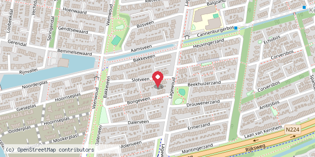 Een kaart met de locatie van Cynthia Lukassen