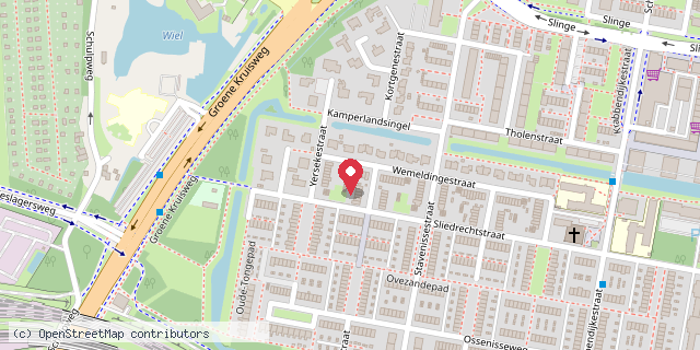 Een kaart met de locatie van Mini Bieb Rotterdam Pendrecht