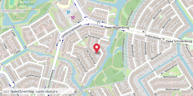 Een kaart met de locatie van Minibieb CoPoHo