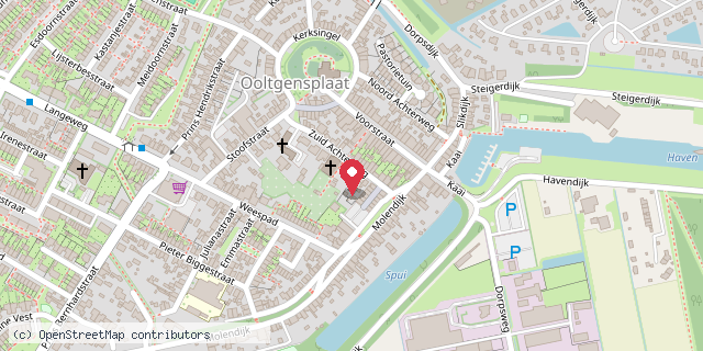 Een kaart met de locatie van Minibieb Ooltgensplaat