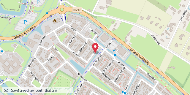 Een kaart met de locatie van Margo Kant