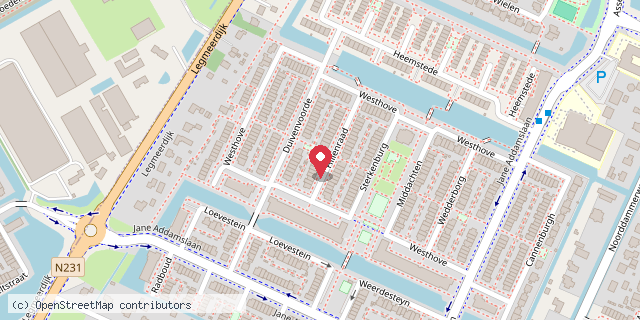 Een kaart met de locatie van minibieb Hillenraad