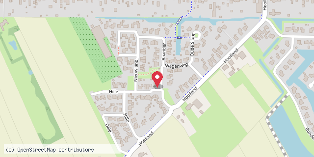 Een kaart met de locatie van Minibieb Baander