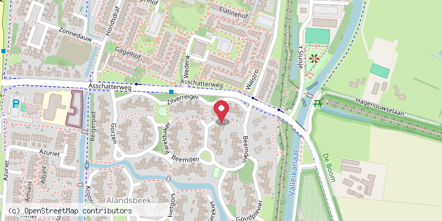 Een kaart met de locatie van Minibieb The Willows