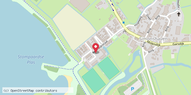 Een kaart met de locatie van Beverbieb