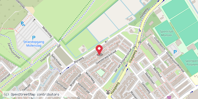 Een kaart met de locatie van Dolleman