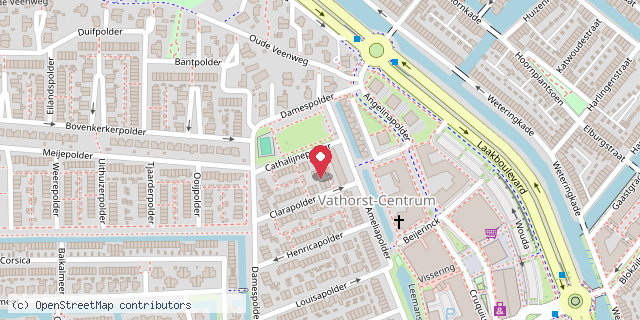 Een kaart met de locatie van van Hattum - Ruijzing