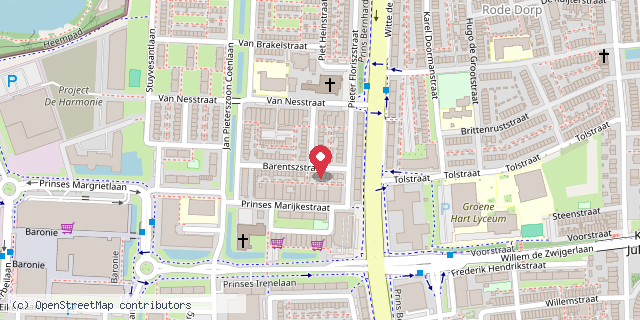 Een kaart met de locatie van 't Boekenhuisje
