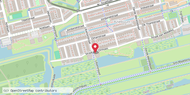 Een kaart met de locatie van Dana Vreugdenhil