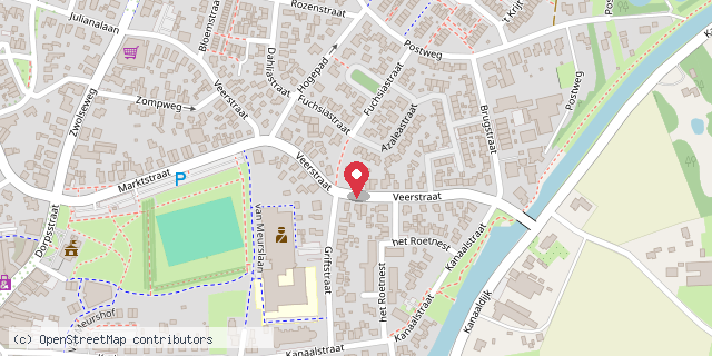 Een kaart met de locatie van Anita