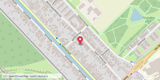 Een kaart met de locatie van Iris
