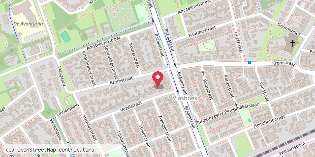 Een kaart met de locatie van Mieke