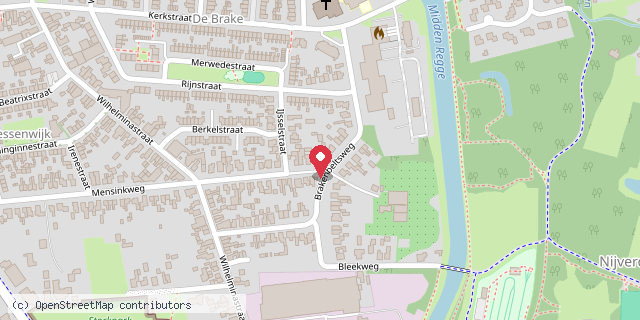 Een kaart met de locatie van Minibieb Nijverdal