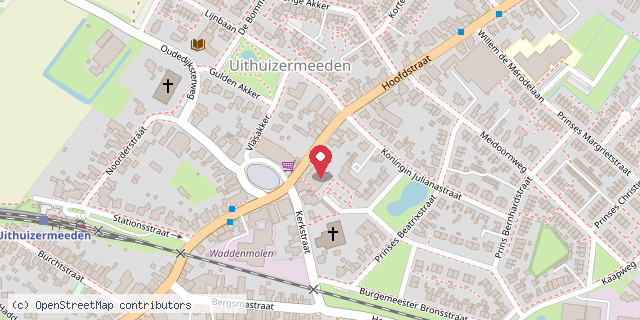 Een kaart met de locatie van De gouden theepot