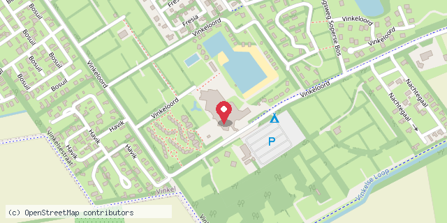 Een kaart met de locatie van Le Dique / Dierenbos