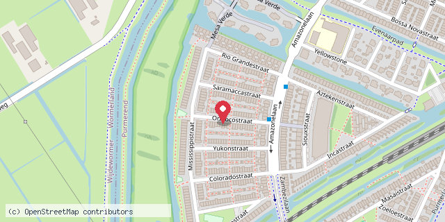 Een kaart met de locatie van Linda's leesvoer