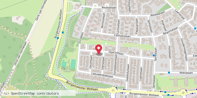 Een kaart met de locatie van Boeking