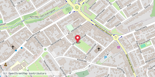 Een kaart met de locatie van Boeken van Sjef