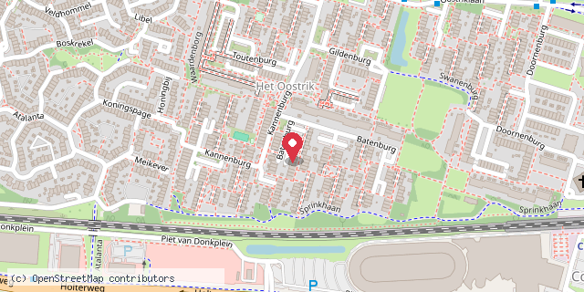 Een kaart met de locatie van Minibieb Titaantjes