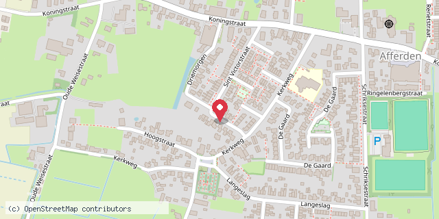 Een kaart met de locatie van Buurtvereniging Sint Victorstraat