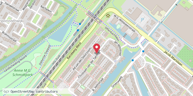 Een kaart met de locatie van Mini bieb De Boekenwurm