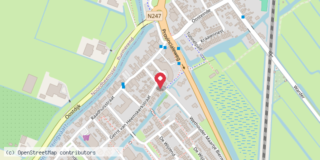 Een kaart met de locatie van dunster boekenkist