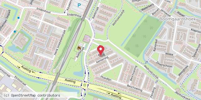 Een kaart met de locatie van Gastouderopvang de Beestenboel Hoogvliet