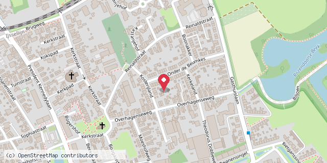 Een kaart met de locatie van Gwen Ten Berge