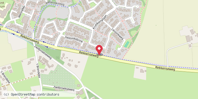 Een kaart met de locatie van Esthers Mini-CreaBieb