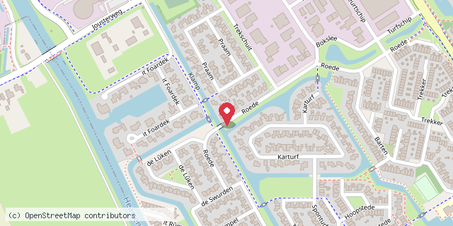 Een kaart met de locatie van Iteke van der Pol