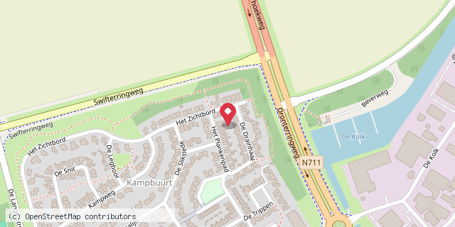 Een kaart met de locatie van De boekenkast